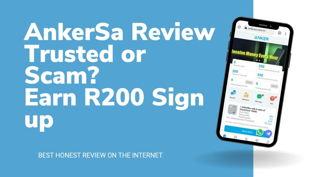 Ankersa.com Review | Earn R200 Instantly after Sign Up!