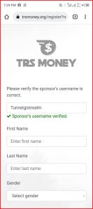 TRS Money Sign Up | How to Register on TRS Money