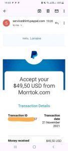 Morrtok.com Payment Proof