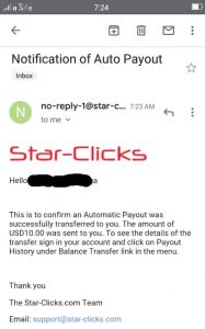 Star-Clicks.com Payment Proof