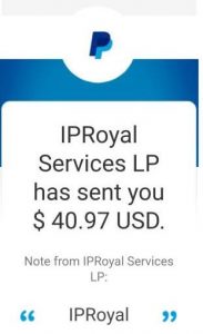 Iproyal Payment Proof