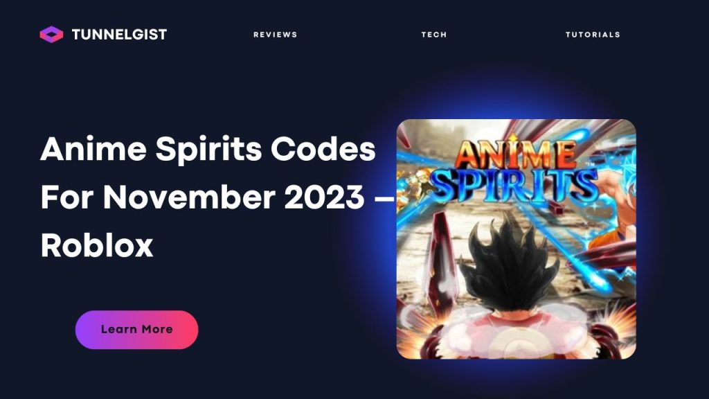 Anime Spirits Codes For November 2023