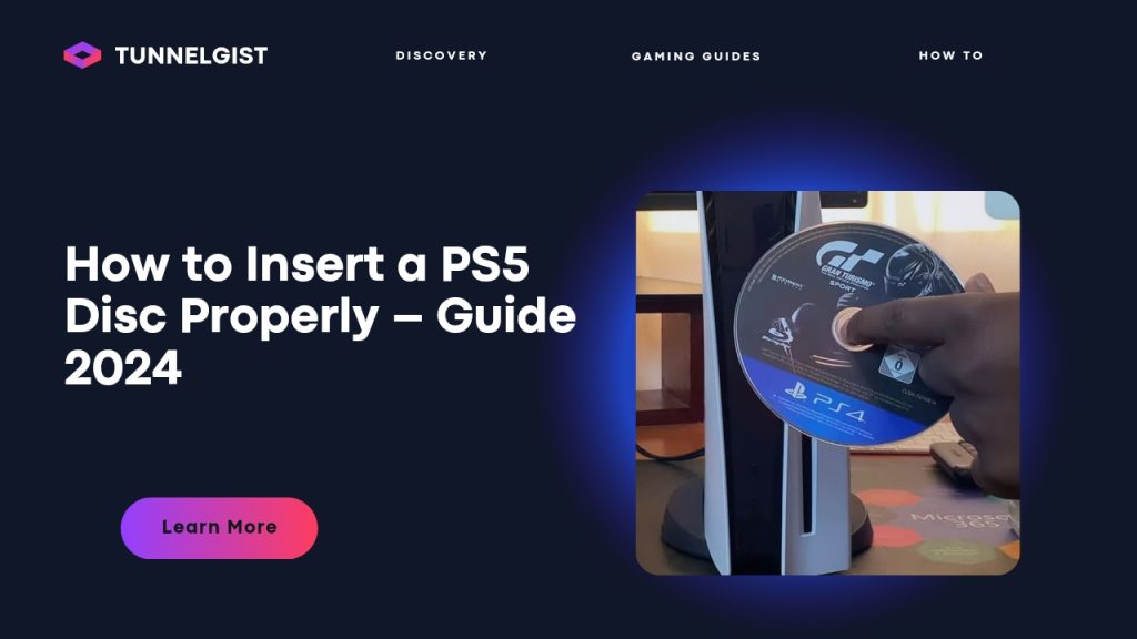 How to Insert PS5 Disc