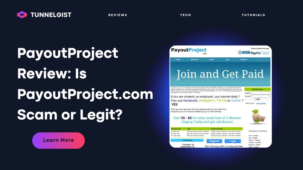 PayoutProject.com Scam