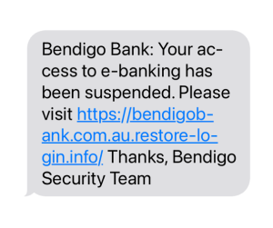 Bendigo Bank Scam