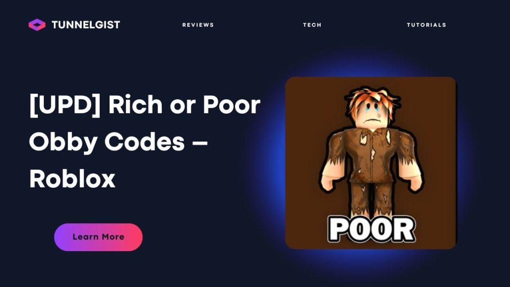 [UPD] Rich or Poor Obby Codes